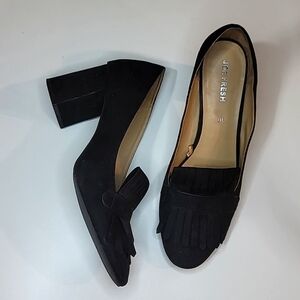 FREE with Purchase JOE FRESH Classic Suede Pumps Block Heel Round Toe